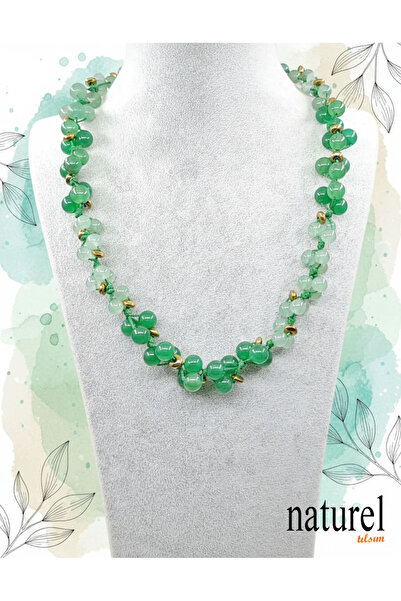 Naturel Tılsım Original Aventurine Natural Stone Pendant