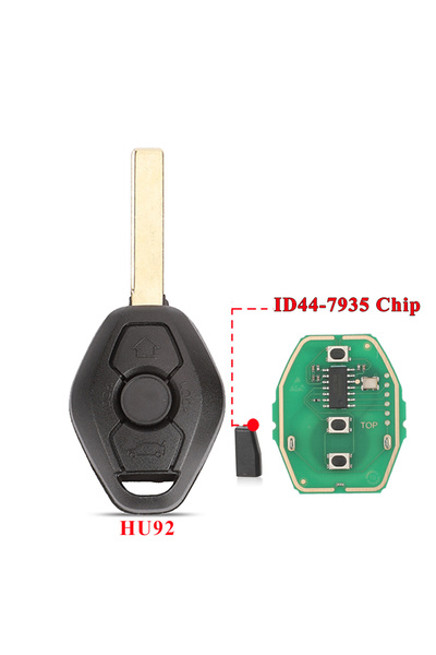 Choice4 Hu92 مع شريحة jingyuqin EWS Sytem مفتاح سيارة عن بعد لسيارات BMW E38 ...