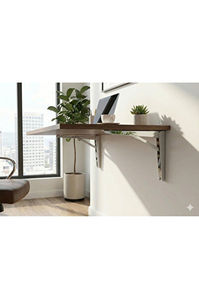 Keskin Metal Tasarım Duvara Monte Katlanır Masa Ayağı 40 cm ÇİNKO -1 takım (2...