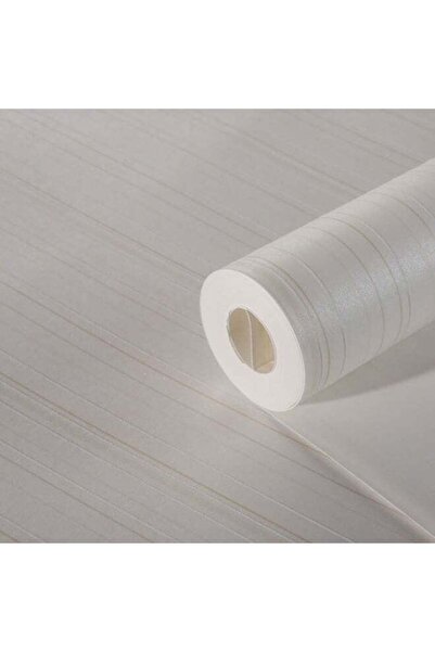 Generic ورق جدران أبيض بنقشة مخططة لغرفة المعيشة، مقاس 10 × 0.53 متر