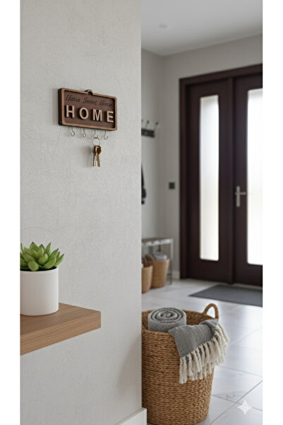 Home Kişiye Özel İsimli Ahşap Anahtar Askılığı ve Kapı Panosu - Dekoratif Ev ...