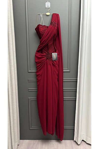 To Be فستان سهره برغندي