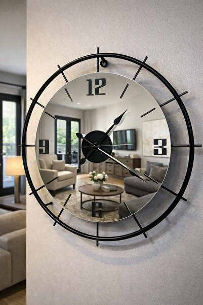 Mgs DUVAR SAATİ -LAWİ BLACK TÜRK AYNALI DUVAR SAATİ