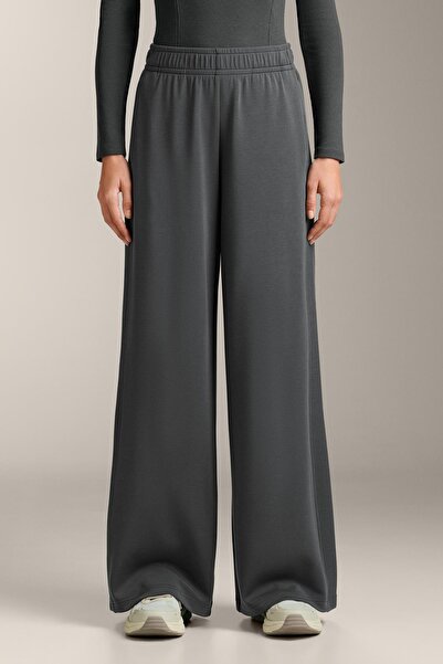 Oysho Side rib straight-leg trousers with soft-touch modal