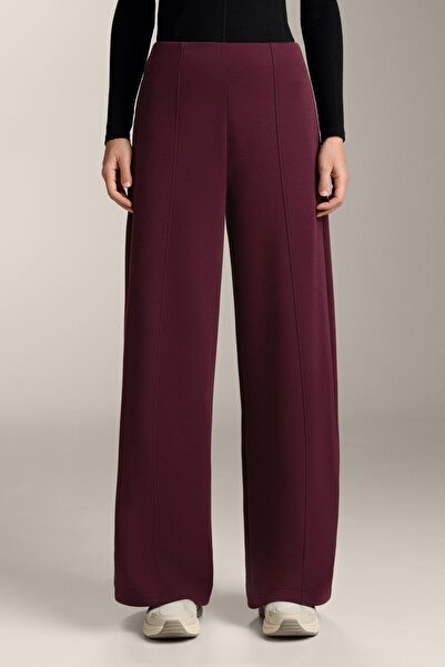 Oysho Super high rise piqué long trousers with cotton