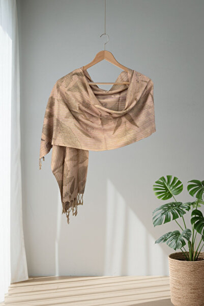 Defne&Apollon İpekçilik 90% Peace Silk 10% Cotton Handwoven Ecoprint - Natura...