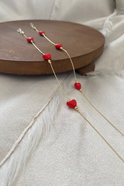 SAVETTE سلسلة نظارات على شكل قلب، إكسسوار هدية، حزام نظارات، حزام سماعات، سلس...