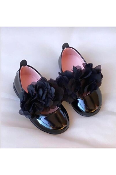 Gala BABET pentru copii din piele lacuita cu flori superioare