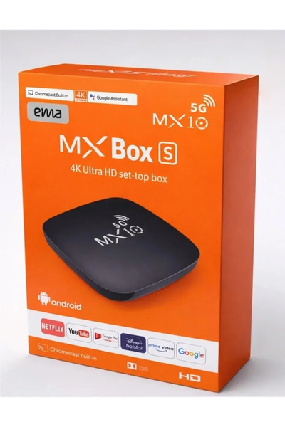 EİMA MX10-5G Android TV Box 4K Ultra HD – MX Box S – 5G WiFi Smart TV Kutusu