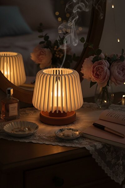 ARNİS Dekoratif Modern Led Mumluk Gece Lambası Tealight 7x7.5 cm (TEK ADET) Ş...