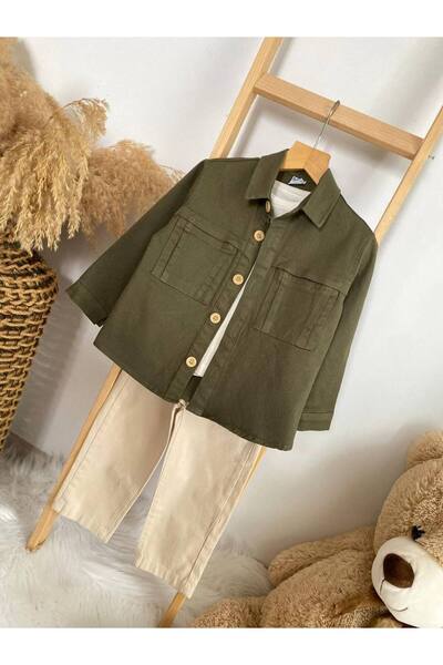 Erkek Çocuk Gabardin Ceket 3 Lü Takım