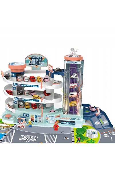 PROCART Electric multi-storey car park, illuminated, 4 levels, automatic lift...