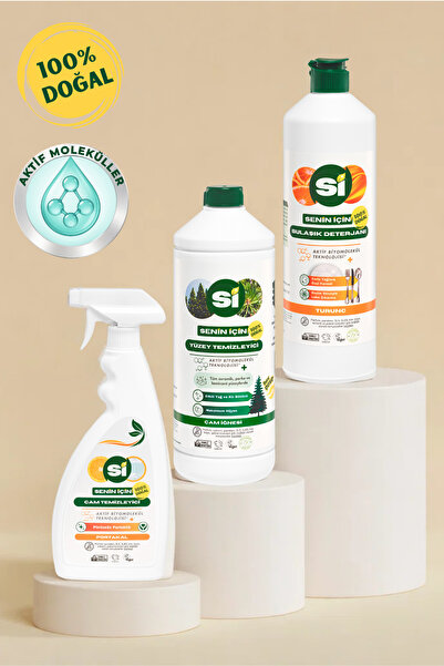 Sİ Senin İçin %100 Doğal Üçlü Hijyen Paketi (Bulaşık, Cam ve Yüzey)