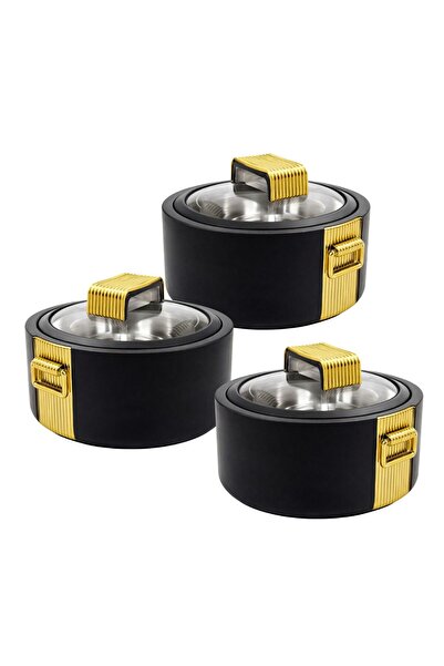 TSUMAB Premium Black Stainless Steel Storage Canister Set (Set of 3) – Airtig...