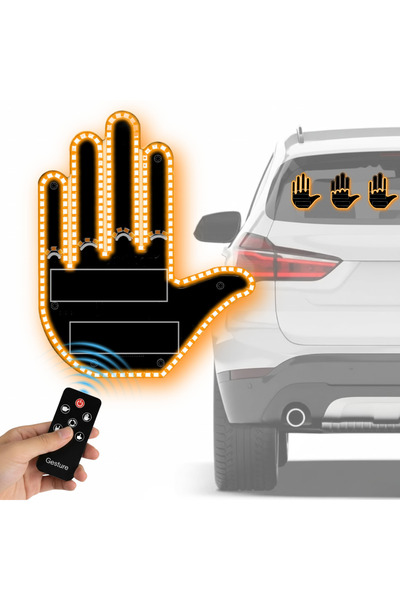 easyCTRL Semn LED Auto cu Telecomanda, 4 Gesturi Interactive, Alimentare cu B...