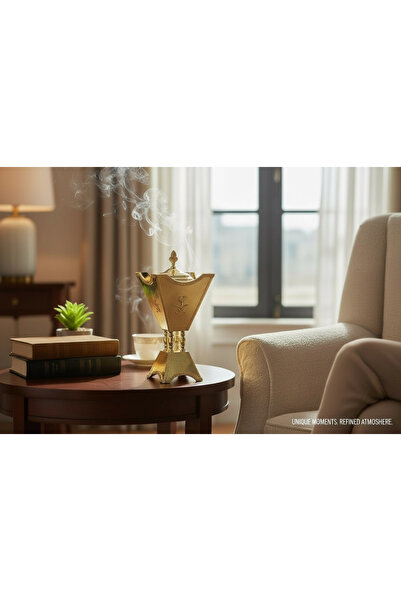 Generic مبخرة سيفين ونخلة ذهبي وسط