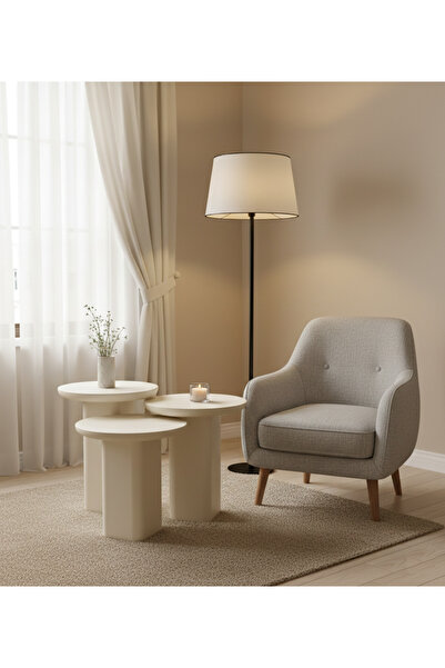 kuppdesign Liza Mantar Yan Sehpa Krem