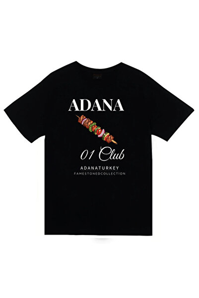 fame-stoned Adana - 01 - Kebab - City cu imprimeu Unisex bumbac 100% Negru tr...