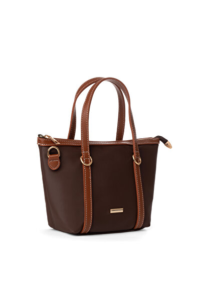 MUJGAN Zippered Daily Use Brown Women's Adjustable Hand and Shoulder Bag