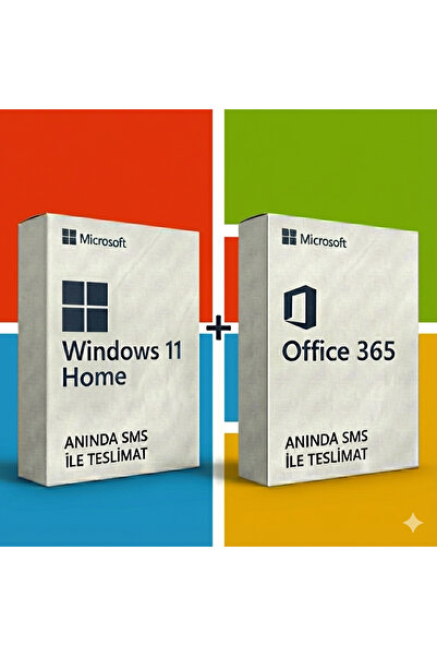 MICROSOFT Windows 11 Home Key + Office 365 Kalıcı Ömür Boyu Dijital Lisans Or...