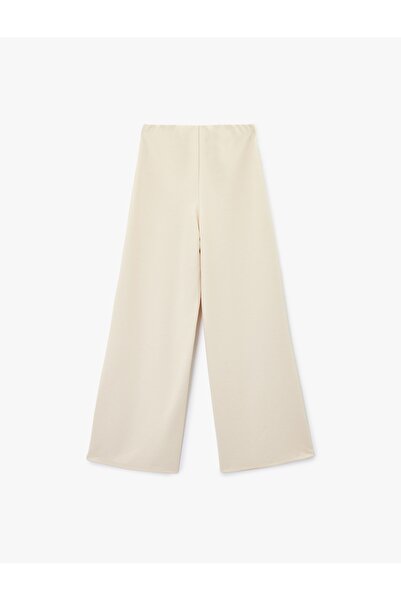 Koton Pantaloni de pânză pentru femei 6WAK40019UK BEIGE