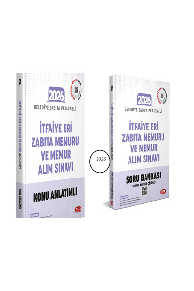 Data Yayınları İtfaiye Eri, Zabıta Memuru ve Memur Alım Sınavı Konu Anlatımlı...