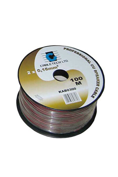 Cabletech Черен меден кабел за високоговорители 0.5 мм 100 м