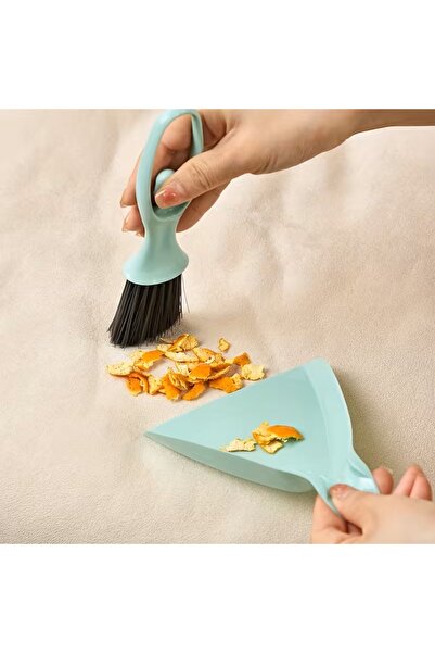 Şahane Pazar مجموعة مكنسة وفرشاة بمقبض مريح، جهاز تنظيف عملي باللون الفيروزي ...