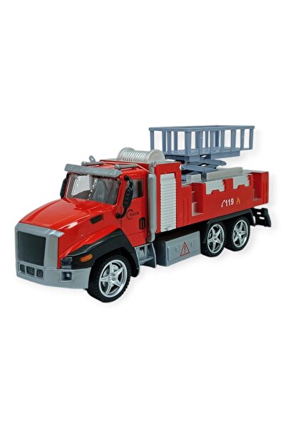 Vardem Pull and Drop Fire Truck 21 cm - with Elevator