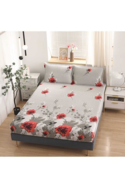 trendyhome Cocolino Bed Cover with Elastic, 3 Pieces – 180×200 cm, Floral Pat...