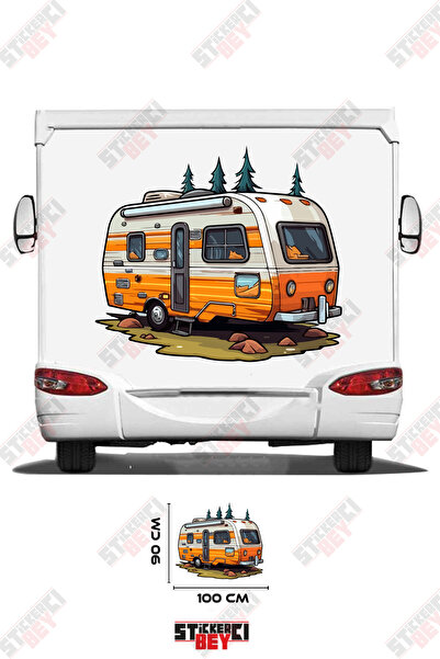 STİCKERCI BEY Camper Trailer Sticker Decal for Caravan Inside Forest