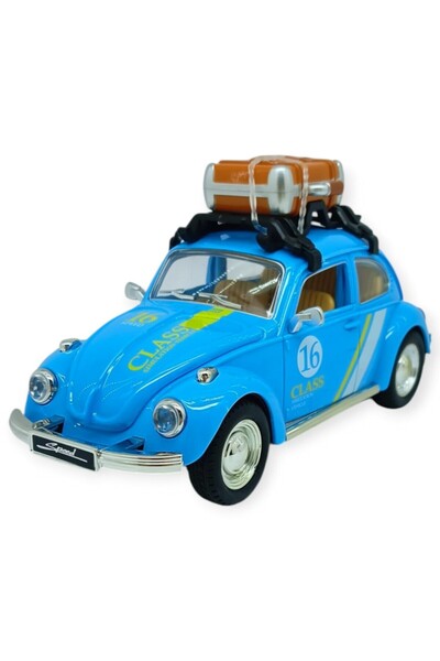 Vardem Holiday Series - Vosvos Car with Sound and Light 18 cm - Blue