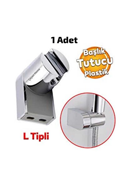 ÇEÇEN HOME L Tipli Duş Başlığı Tutacağı Çivili Duvara Sabitlemeli Banyo Telef...