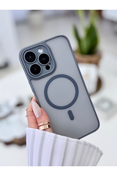 Go Aksesuar Iphone 16 Promax Uyumlu Magsafe Özellikli Mat Şeffaf Pürüzsüz Dok...