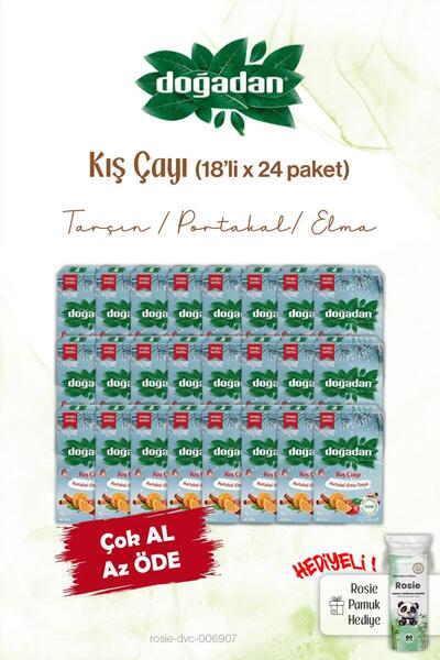 Doğadan Winter Sachet Tea 18-Pack, 24 Packets and Rosie