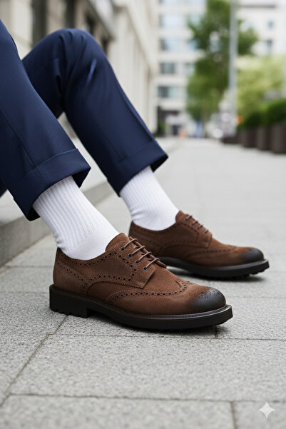 Lufian Dani Men's Leather Loafer Shoes Camel Camel Hair