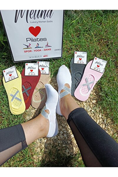 Melina 6'lı Bambu Dikişsiz Burunlu Pilates Yoga Dans Bale Kadın Çorabı
