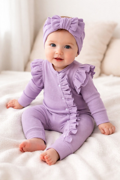 bebekyol FırFırlı Kız Bebek Tulum