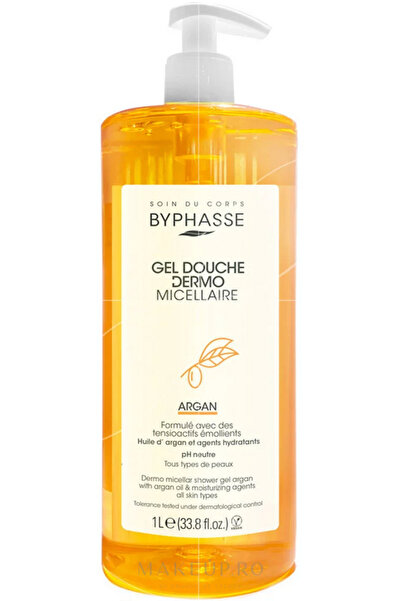 BYPHASSE Gel de Dus cu Ulei de Argan Dermo Micellar Shower Gel
