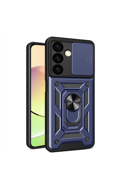 OEM Xiaomi Poco C65/Redmi 13C Hybrid Armor Case with CamShield - Blue