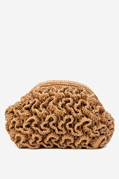 Dericlub حقيبة كروس نسائية مصنوعة يدويًا من القش ZY 25006 TABA