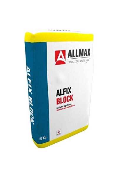 ALLMAX ALLFIX BLOCK Gaz Beton / Ytong Örgü Tutkalı Gri 25 kg (ALLMAX.ALLFIX B...