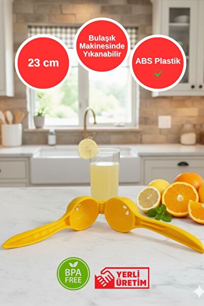 BeeQuin Lemon Squeezer Orange Citrus Juicer Practical Press Plastic Yellow