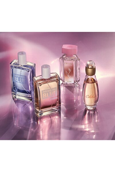 AVON Set of 4 perfumes for him and her Individual Blue, Individual Blue Stron...