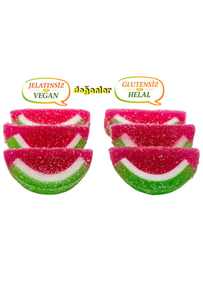 DOĞANLAR GIDA RENKLİ DİLİM JÖLE ŞEKERLEME JELATİNSİZ -DOĞAL-HELAL-VEGAN -GLUT...