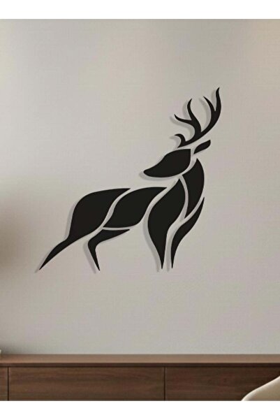 Generic منحوتة أكريليك أسود - غزالة - مقاس ٥٠*٥٠ - AC-112026009