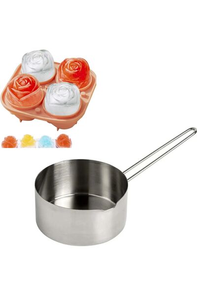 adin tasarım مجموعة صنع شموع الورد، 2 وعاء لصهر الشمع سعة 1000 مل، قالب شمع ا...