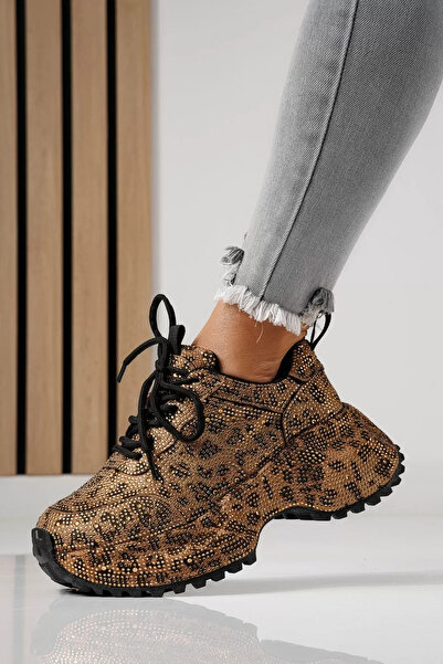 Zaira Adidasi dama leopard din piele ecologica intoarsa Izabela #24119 - 40