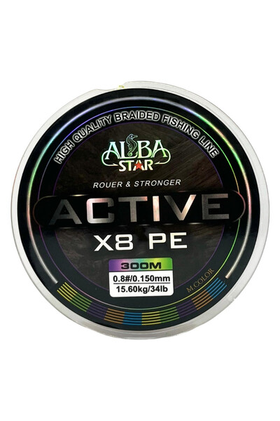 Albastar Active 8x İp Misina 300 M - MULTİCOLOR - 0.100mm
