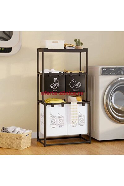 China Made Folding Laundry Basket with Shelf